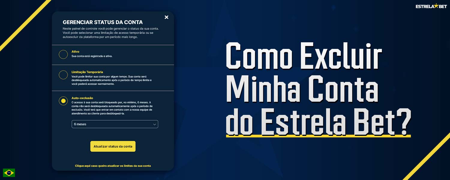 Guia passo a passo sobre como os jogadores podem excluir sua conta na plataforma Estrela Bet.